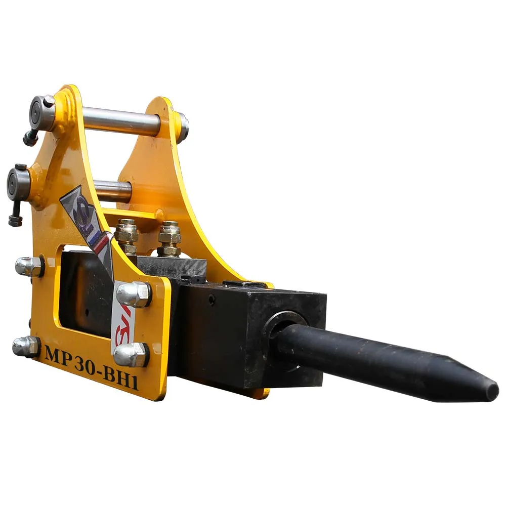 Mini Excavator Attachment: Metal Hydraulic Breaker Hammer with Toolbox & Oxygen Cylinder, Compatible with 1 - Ton Mini Excavator