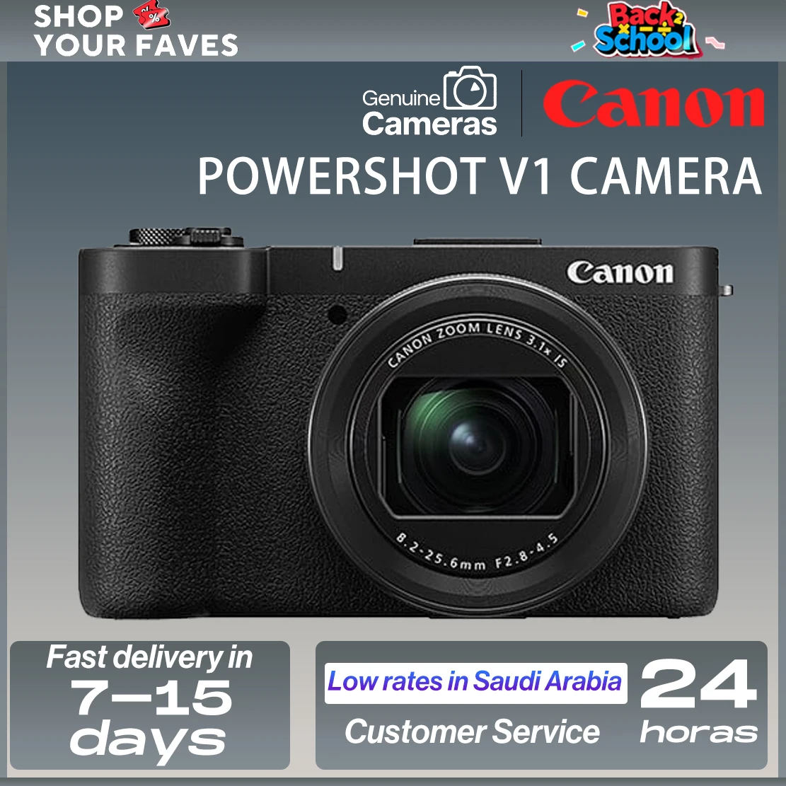 كاميرا Canon PowerShot V1 المحمولة الصغيرة ببطاقة رقمية 4K فيديو بصري مضاد للاهتزاز مدونة فيديو في الهواء الطلق البث المباشر V1