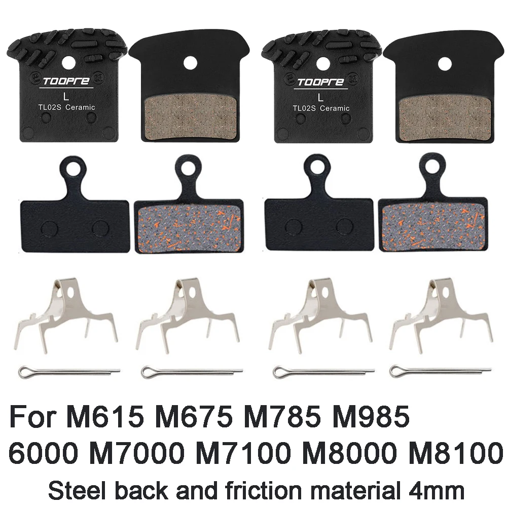 Bicycle Brake Pads For DEORE XT SLX M615 M675 M785 M985 M6000 M6100 M7000 M7100 M8000 M8100 Class Resin Semi-metal Pads