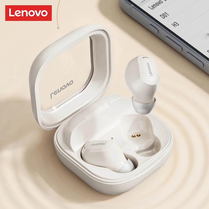 Lenovo EA200 New True Wireless Bluetooth Headset V5.4 Long Range Low Latency Gaming Headset HD Talk Semi-In-Ear Headset