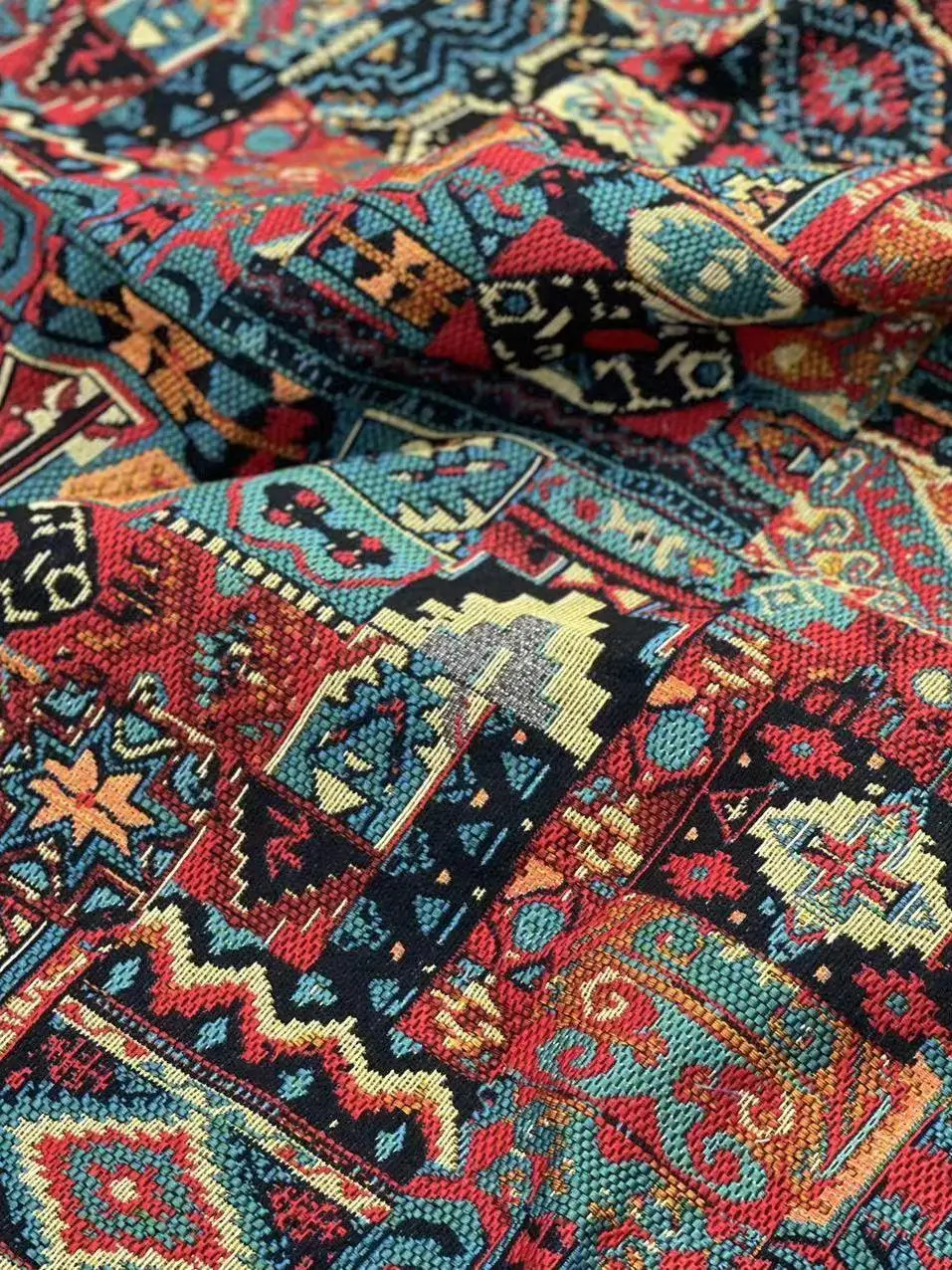 

Утолщенная праздничная декоративная ткань в этническом стиле с вышивкой: для одежды, сумок, татами-матов, подушек, скатертей