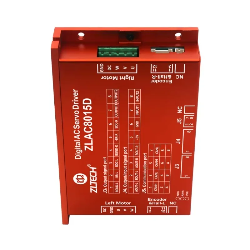 3-phase 24V 36V 48V DC 15A 500W Brushless CANOPEN RS485 AC Servo Driver ZLAC8015D for Automatic Conveying Robot