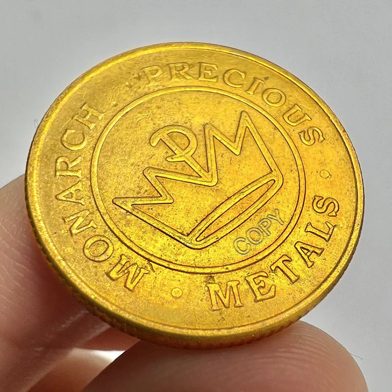 crown gold coin, monarch precious metals, collectible commemorative coin, home decoration, party game supplies, souvenir gift