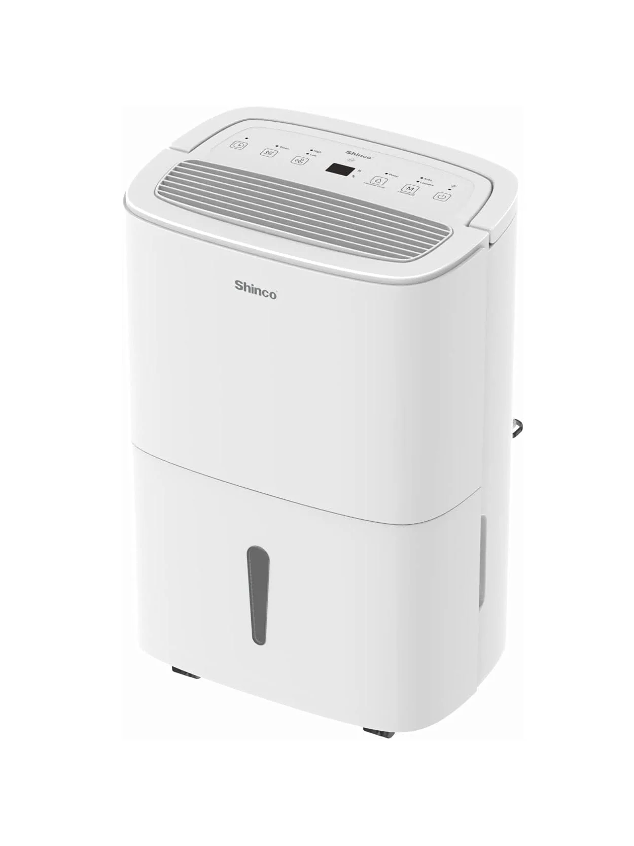 SHINCO 50L WLAN-Luftentfeuchter mit Pumpe, für Räume 165 m3 (55 m2), 7L Wassertank, Aktivkohlefilter, Energieeinsparung, Automa