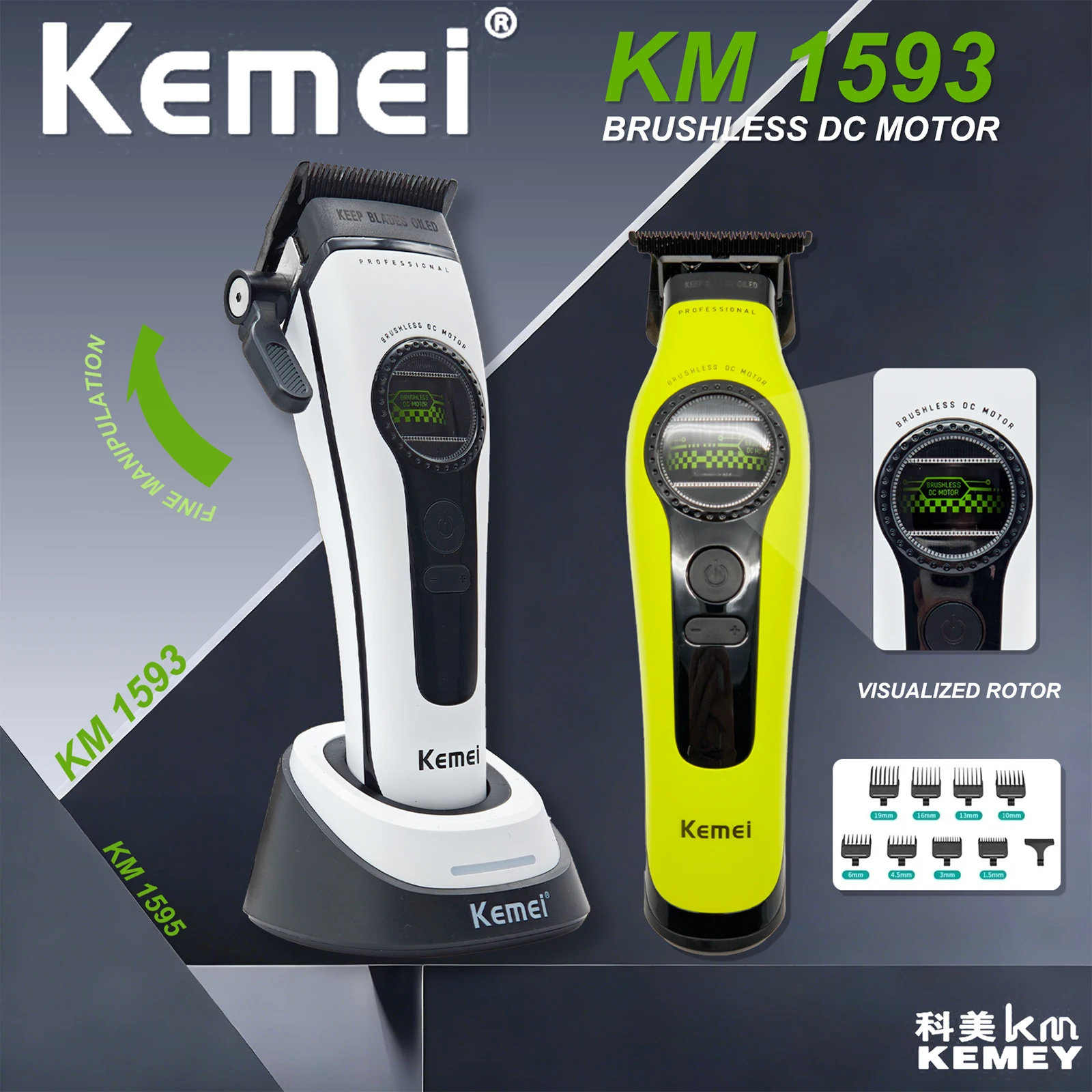 Kemei Hair Trimmers Professional Hair Clippers F1 -Super Engine
