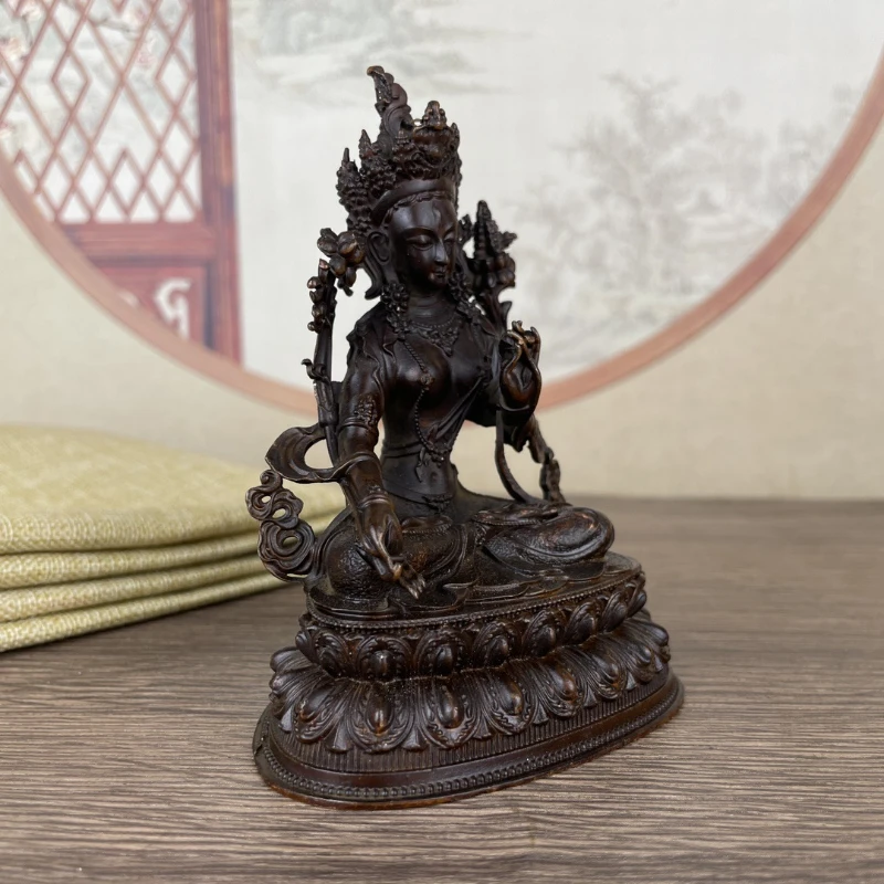 Piccola fata/rame antico statua di Tara bianca statua di Buddha arredamento per la casa decorazioni per ufficio artigianato accessori regali