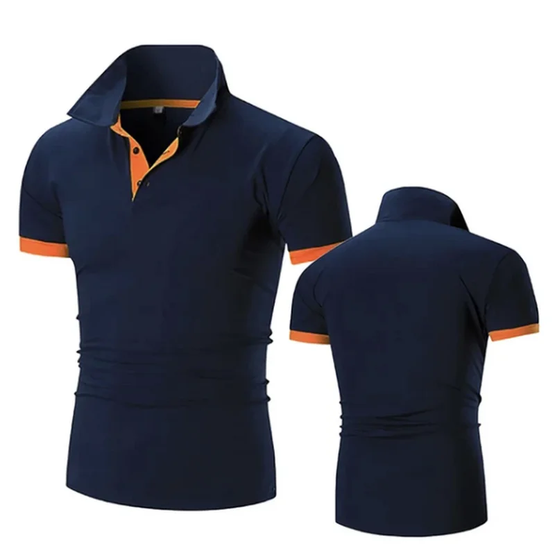 Summer New Men's Collar Hollow Short-sleeved Polo Shirt Breathable Business Fashion T-Shirt Male Brand Clothes