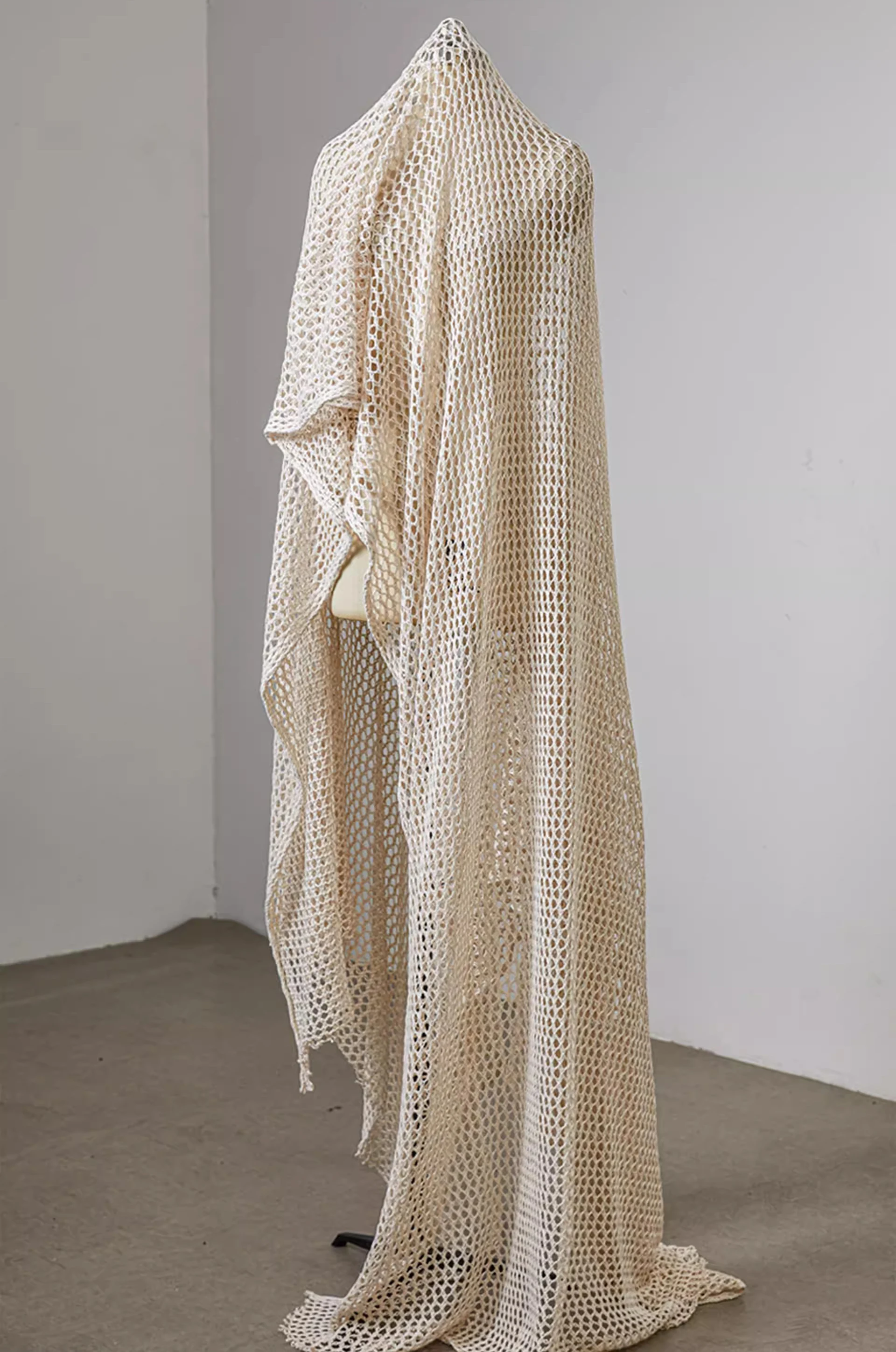 

1yard Hollow out winding weaving large mesh diy sewing fabric Perspective Network Creative Handmade DIY Fashion Design fabric