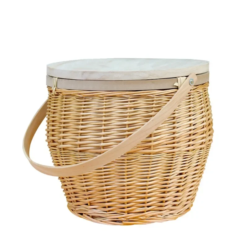 

Wicker woven shockproof thermal insulation bento bag outdoor