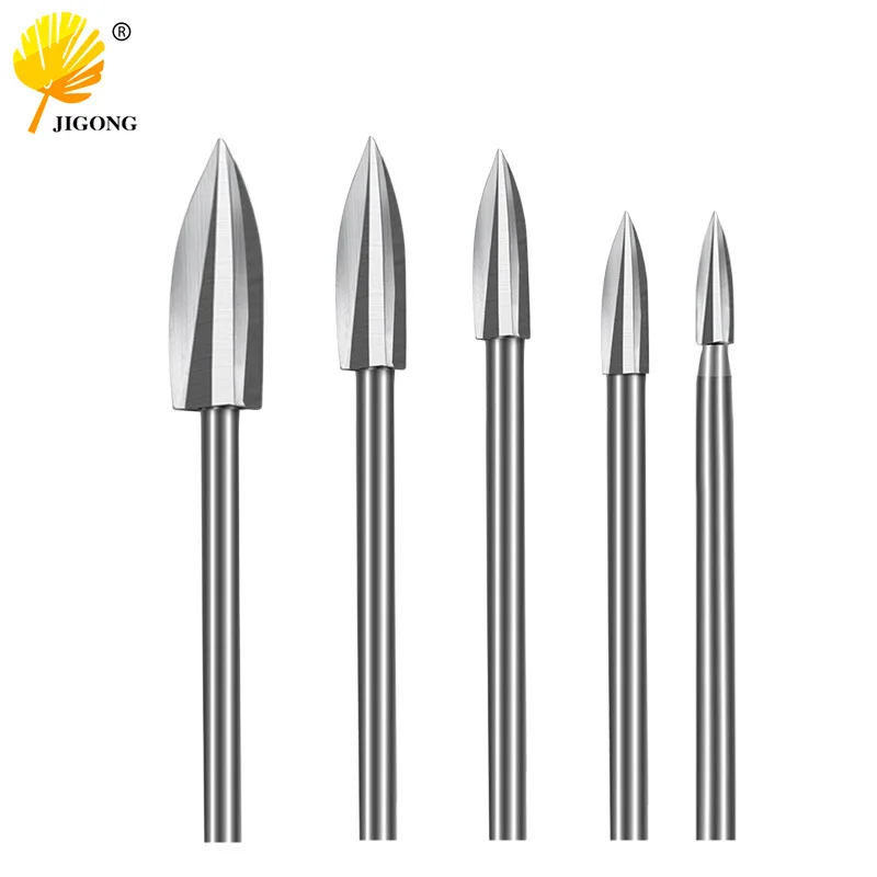 5Pcs carving knife set, electric woodworking milling cutter drill bit, furniture tea table wood carving root carving grinding an