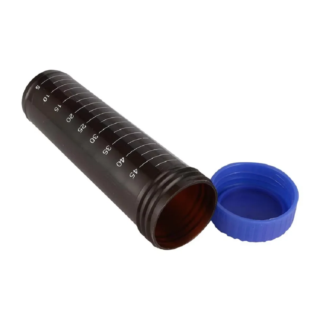 10 Pcs 50ml Plastic Brown Centrifuge Test Tube with Scale Line Screw Cap Cone Bottom Laboratory Analysis Sample Container