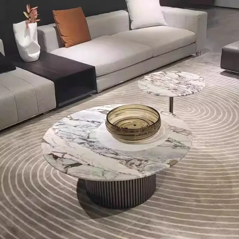

Stainless steel crystal corner table designer coffee table combination