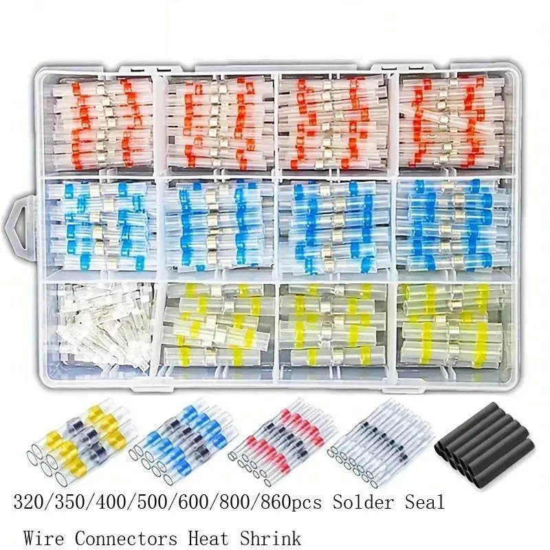 Image of Wärmeschrumpfschlauch-Lötverbinder mit wasserdichten elektrischen Kabelverbindern zum Abdichten von Drahtverbindungen