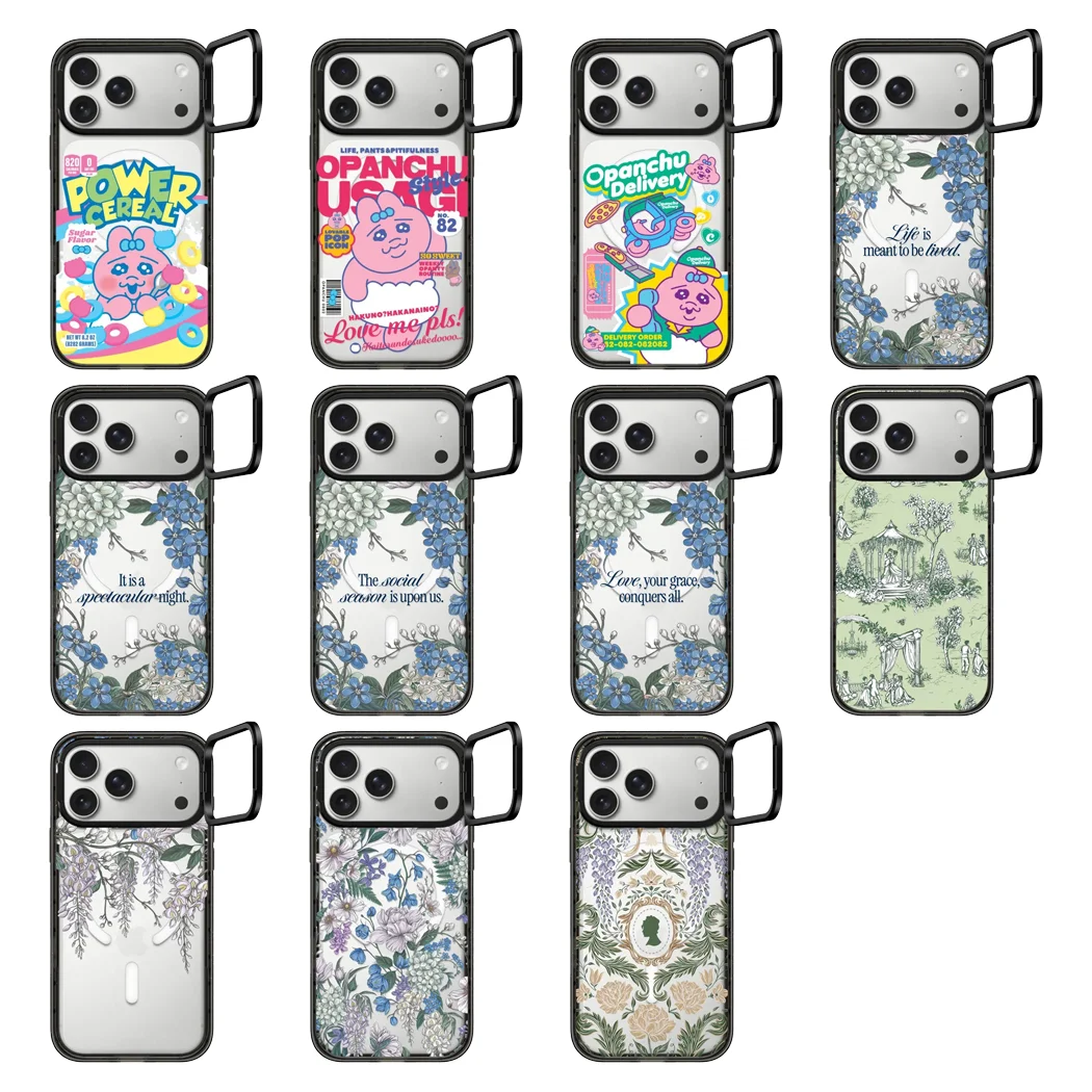 

Garden Plants Camera Ring Stand Acrylic Magnetic Cover for IPhone 12 13 14 15 16 17 Pro Max Case for IPhone 17Pro