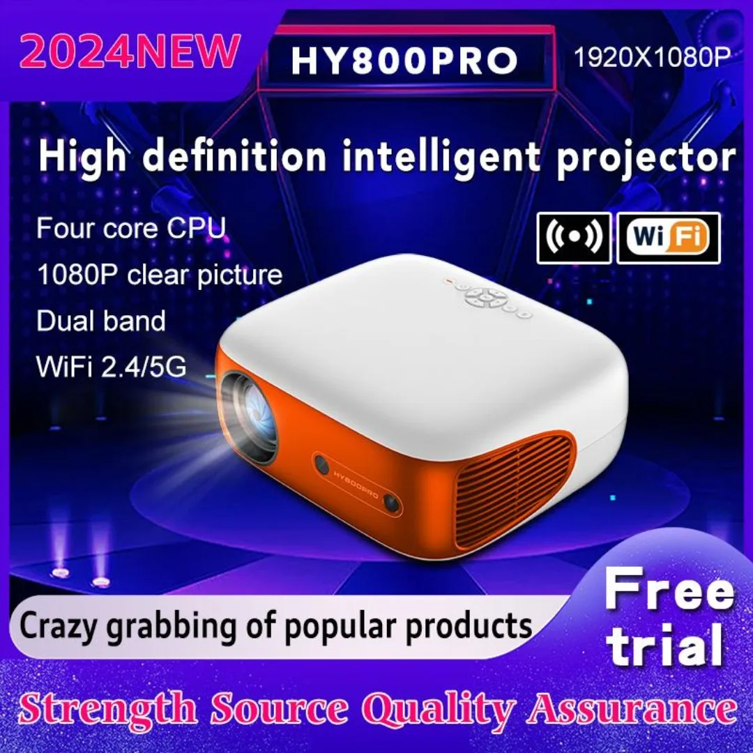 

HY800PRO 2025 NEW Upgrade Projector Linux 4K Business Education Full HD 1080P Home Smart Portable 1080P Projectors