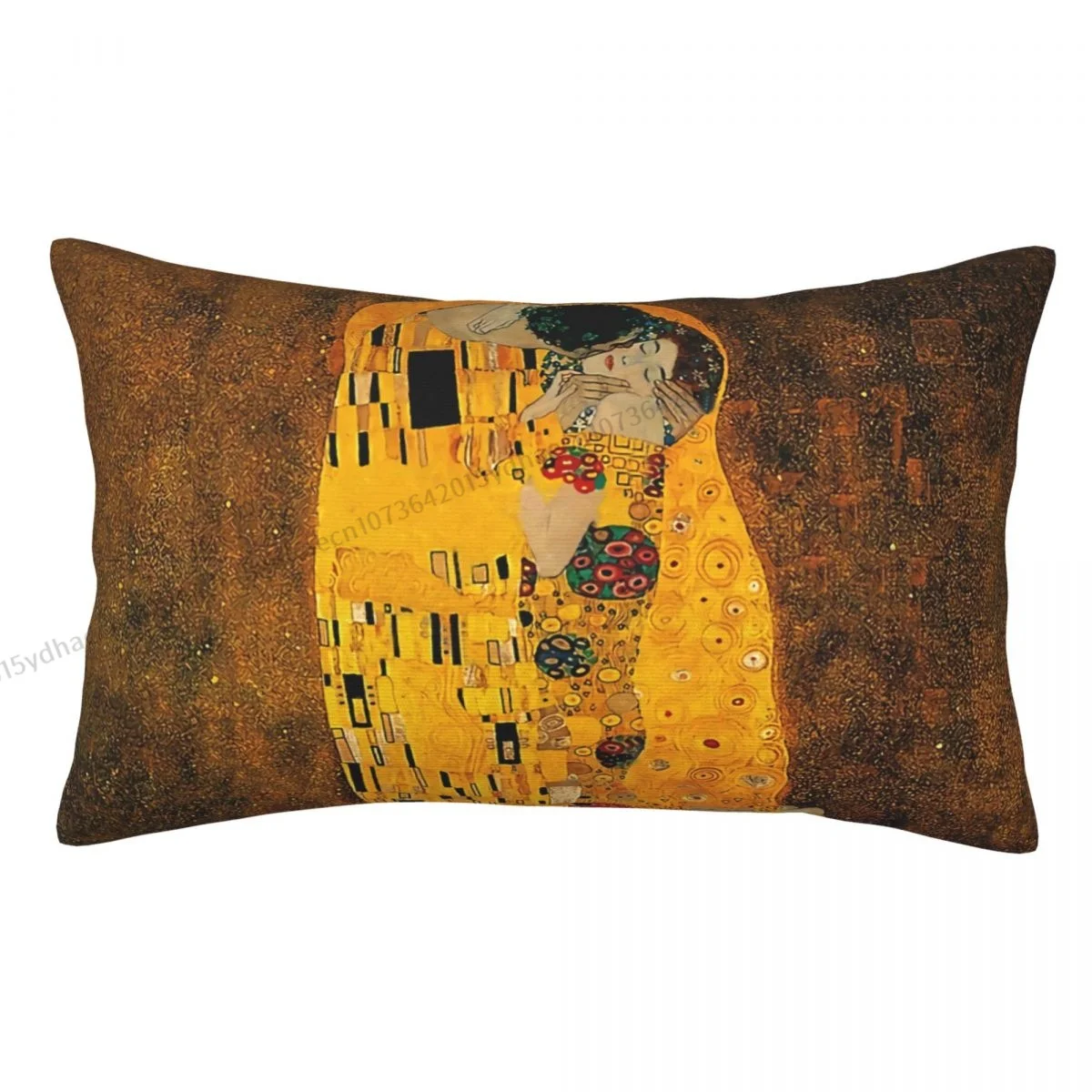 DER KUSS The Kiss Printed Pillow Case Gustav Klimt Oil Paniting Backpack Cushions Covers Breathable Chair Decor Pillowcase