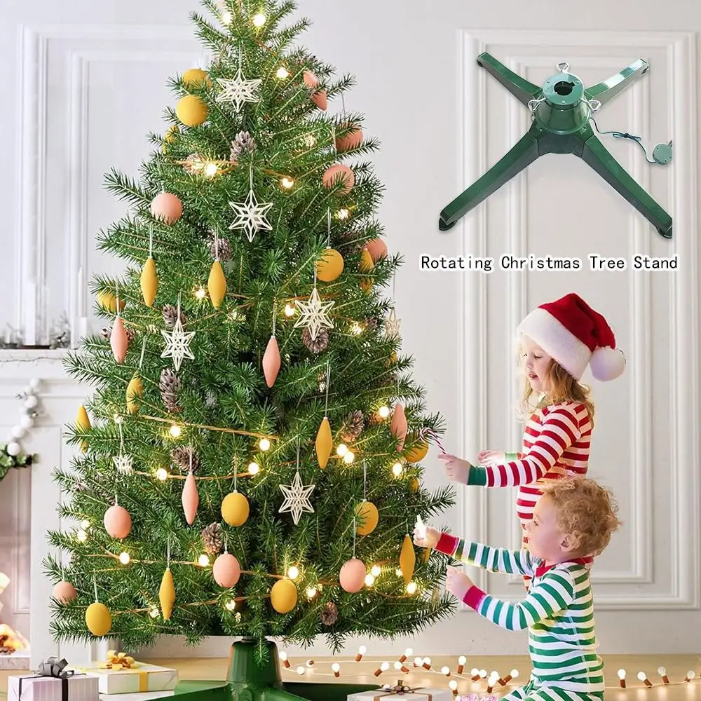 

Rotating Rotating Christmas Tree Stand 360 Revolving Stable Christmas Tree Holder Stand Up to 7.5ft and 90 lb. Adjustable
