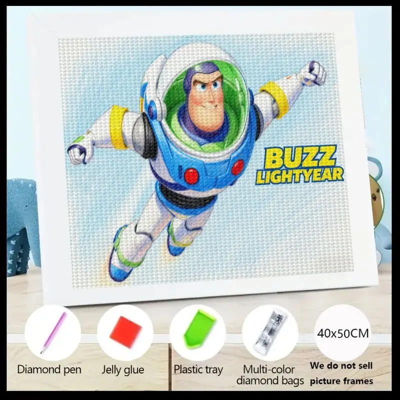 

1 шт. Buzz Lightyear 5D Full Drill Diamond Painting Kit, DIY Disney Toy Story, персонаж мультфильма со стразами, набор для творчества и рукоделия для детей