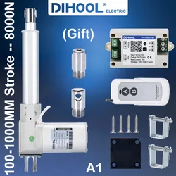 DC12V Linear Electric Actuator 100-1000mm Stroke Telescopic Rod  8000N Thrust Motor Controller Window Openner Automatic Door