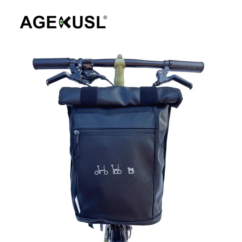 

Bike Front Bags Backpack Basket Bags Waterproof Front Carrier Use for Brompton Royale Pikes Folding Bicycle
