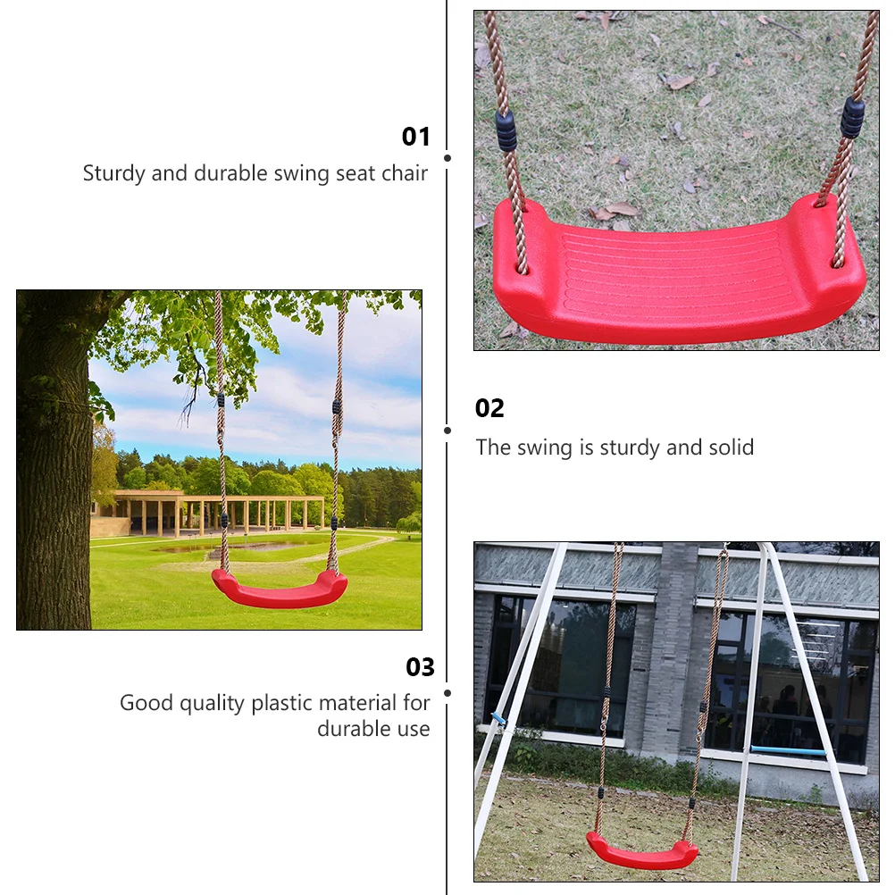 1set 1Set Enkele Plastic Schommel Voor Kinderen Duurzame Outdoor Hangstoel Veilig Plezier Speeltoestellen Chic Schommelstoel Outdoor Kinderen