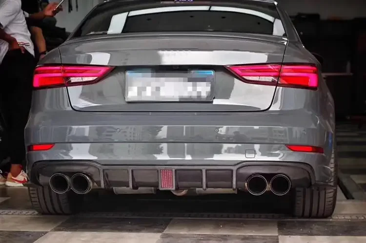 High quality fashion Carbon Fiber car auto body kit Rear Diffuser for AUDI RS3 Base Sedan 2017-2019