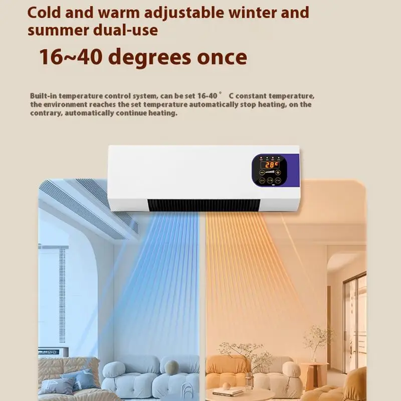 

2-in-1 Air Conditioning Fan Smart Constant Temperature Mini Air Conditioner with Remote Control Hot/Cold Air Conditioner 2000W