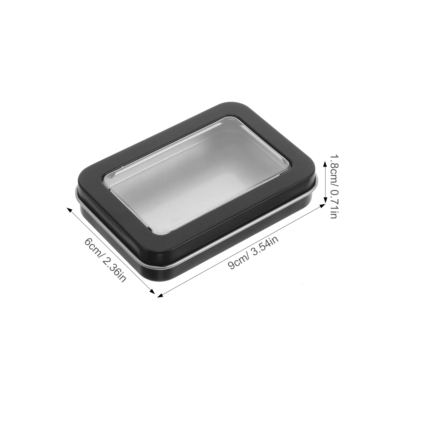 

6Pcs Small Tinplate Storage Box Windowed Tea Candy Containers Gift Packaging Case Tiny Storage Containers Tin Box with Lid