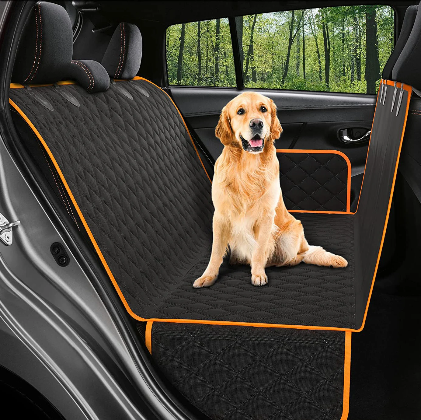 Hamaca de viaje impermeable para mascotas, Protector de asiento trasero de coche, Alfombrilla de seguridad, funda de asiento de coche para perros