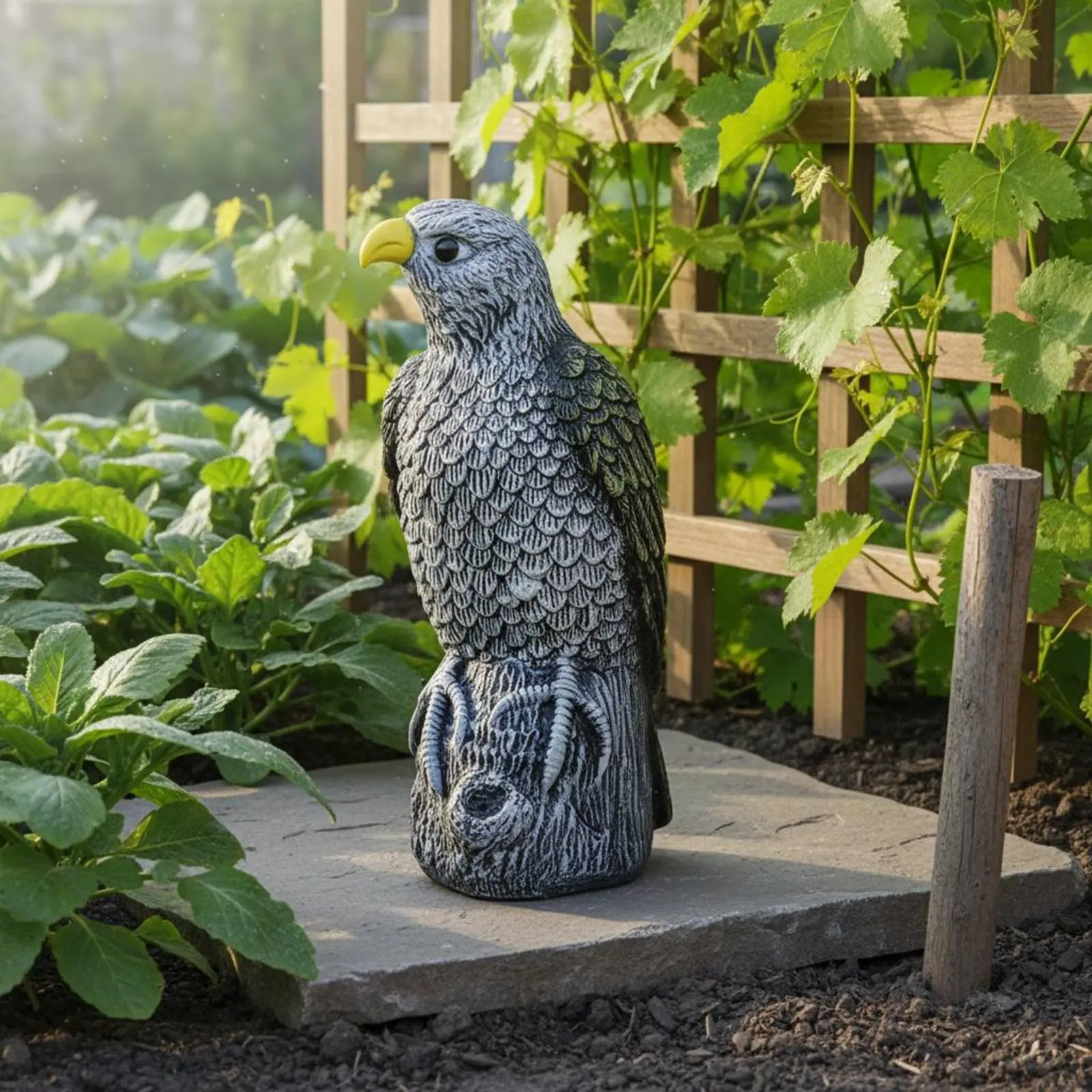 

Реалистичная садовая статуэтка-хранитель: Декоративная фигурка хищника из пластика, максимально приближенная к реальности