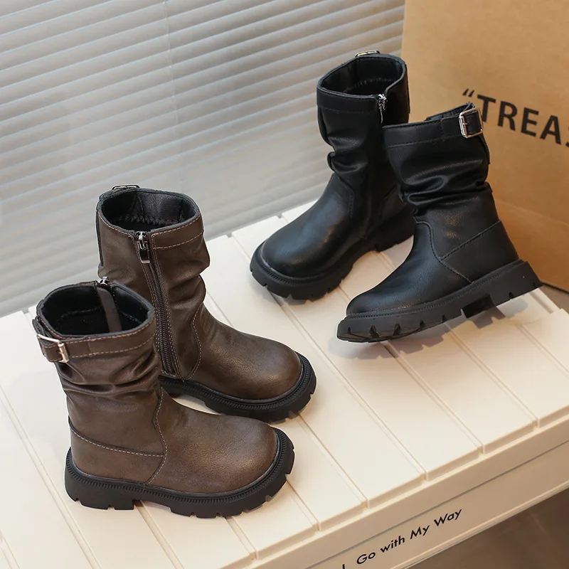 

Модные женские ботинки, осень 2022, новые ботинки на платформе с средней подошвой, ретро-ботинки для девочек с флисом, зимние ботильоны, женские ботинки с ворсом