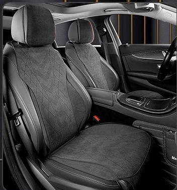 High-end Suede Universal All Seasons Car Seat Cover Breathable Perforated Suede Leather Luxury Car SUV Seat Cover Protection