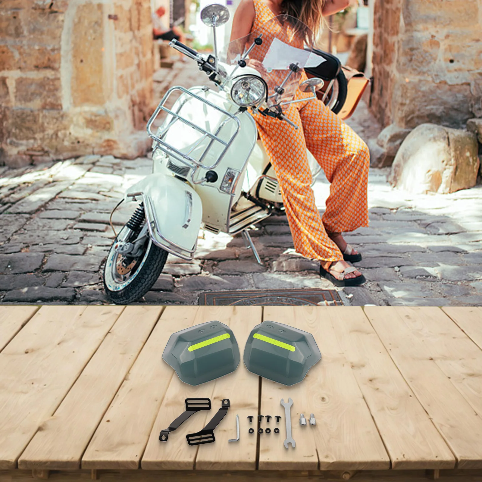 For All Weather Conditions Motorcycle Handlebar Windshield Motorcycle Handguards Good Compatibility Reduces Fatigue