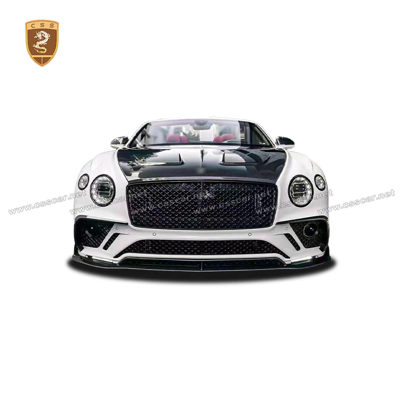 

Для Bentley Continental GT 2019-2023: Комплект обвеса в стиле MSY — накладки на двери, высокий спойлер, защита заднего бампера, накладка на капот двигателя