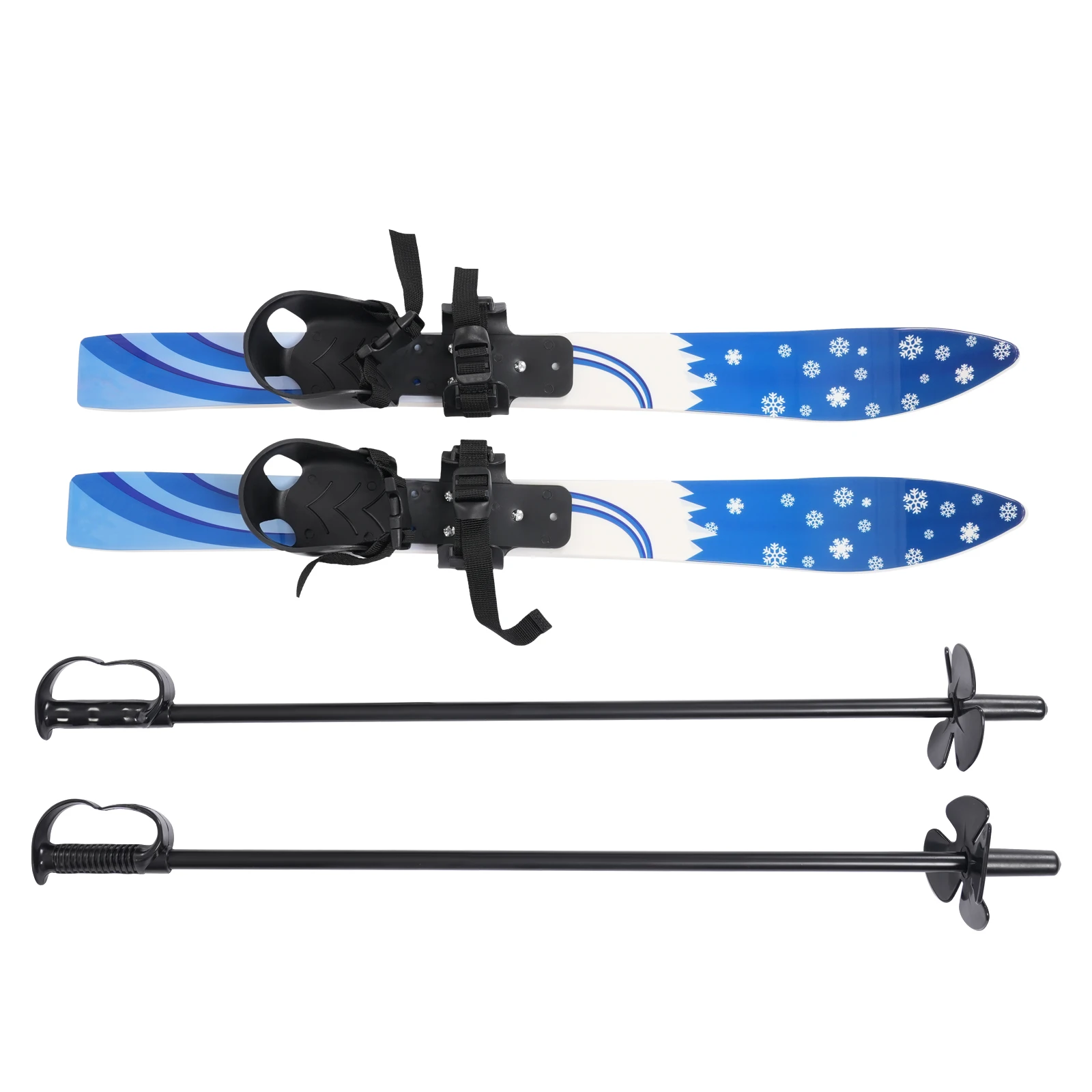 

Children's Ski Board with Ski Poles Snow Skis Set Adjustable Bindings for Ages 2–8 Kid Winter Outdoor