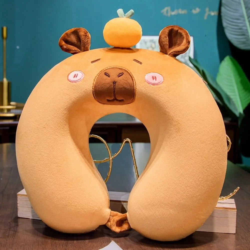 

Capybara Travel U-Shaped Pillow Animal Double-sided Napping Headrest Pad Slow Rebound Comfortable Neck Support Cushion Office