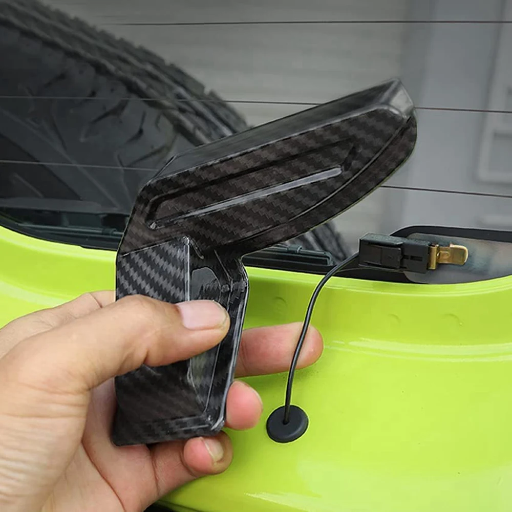 คาร์บอนรถด้านหลังกระจกลวดความร้อนสําหรับ Suzuki Jimny Sierra JB64 JB74 2019 2020 Demister ฝาครอบ
