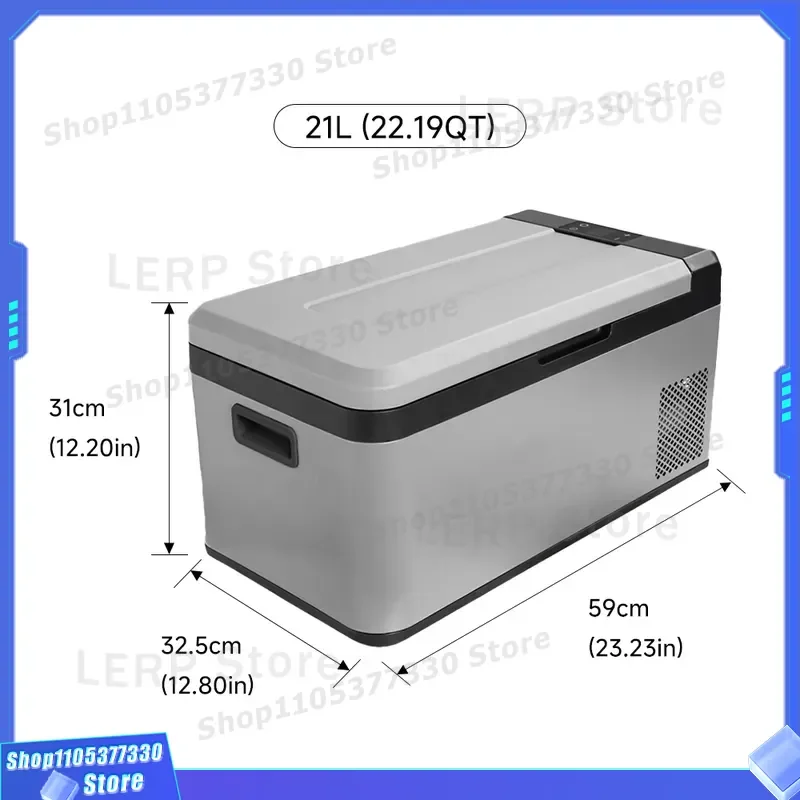 21L Dual Zone Car Refrigerator 12V 24V DC 100V 240V AC Portable Mini Fridge with App Control for Truck RV Camping Travel