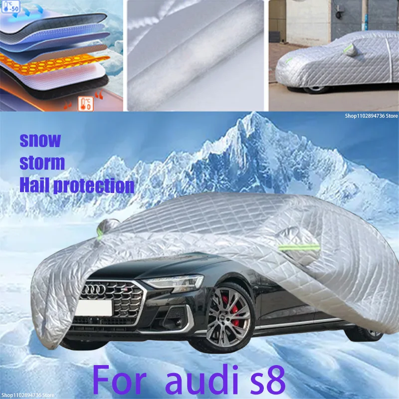 

For audi s8 Outdoor Cotton Thickened Awning For Car Anti Hail Protection Snow Covers Sunshade Waterproof Dustproof