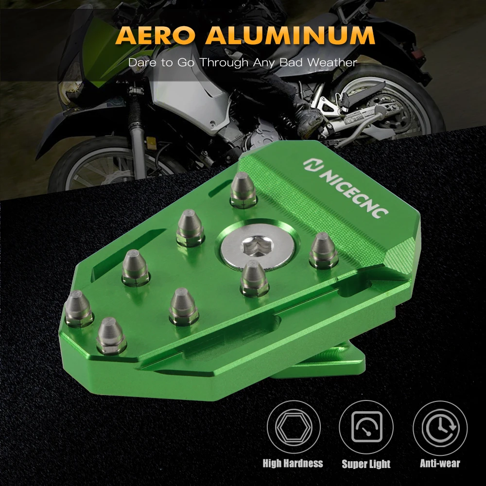 NICECNC Motorcycle Brake Lever Pedal Extension Pad Enlarge Footboard Tip For Kawasaki KLR650 KLR 650 2008-2018 2009 2010 2011 image 4