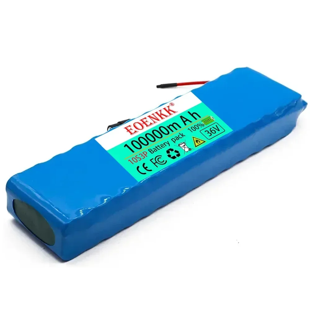 EOENKK 36V 100ah 18650 lithium battery 10s3p 100000mah 1000w 42V electric scooter power battery with battery pack