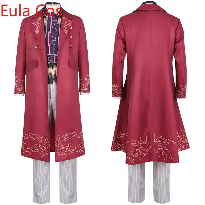 ويلي تأثيري معطف زي تذكرة ويلي وونكا تأثيري البدلة الزي الشوكولاته وونك مصنع الرجال يتوهم هالوين لعب الأدوار الملابس