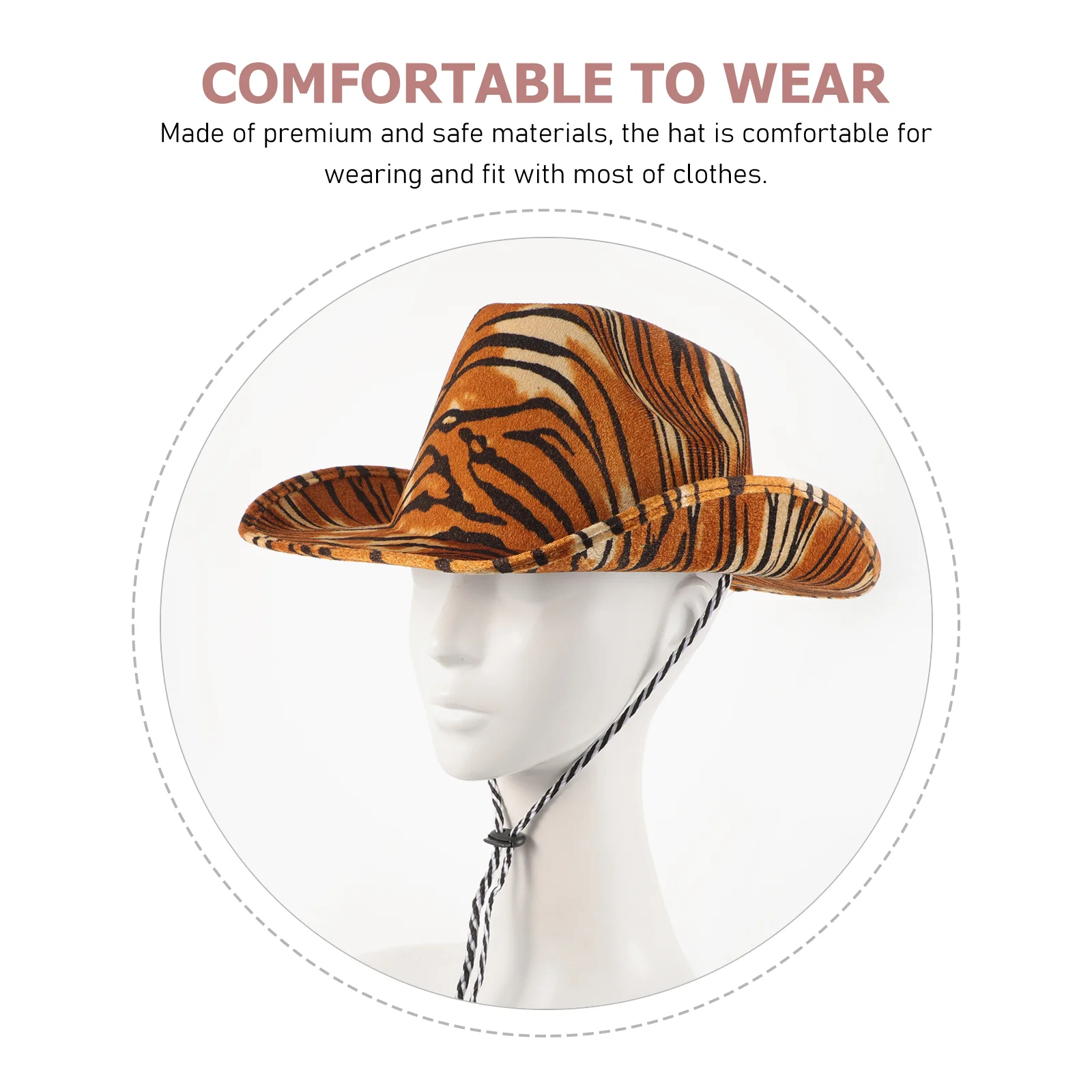 Tiger Cowboy Hat Attractive Cowgirl Party Decorations Costume Denim Carnival Eva Dress up Decorative