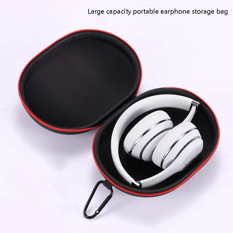 Mala de Transporte para Batidas, Bolsa De Armazenamento De Viagem, Protector Headphones Cover, Fone De Ouvido Hard Case para Solo 2, 3, Studio 2.0, 3.0, Vermelho