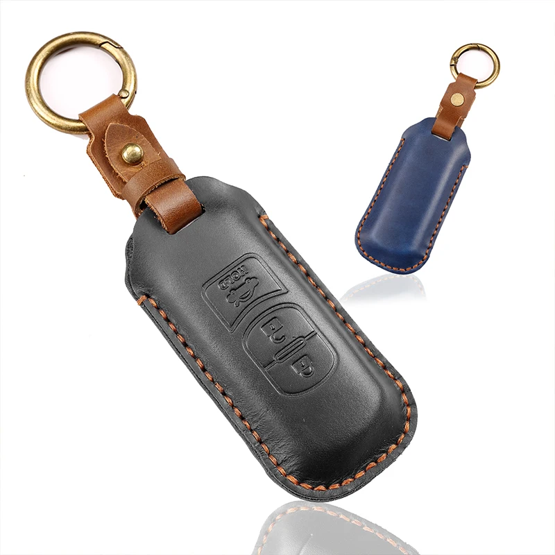 

Leather Car Key Cover Case Protector Shell Fob For Mazda 2 3 6 Atenza Axela Demio CX-5 CX5 CX-3 CX7 CX-9 2015-2019 Accessories