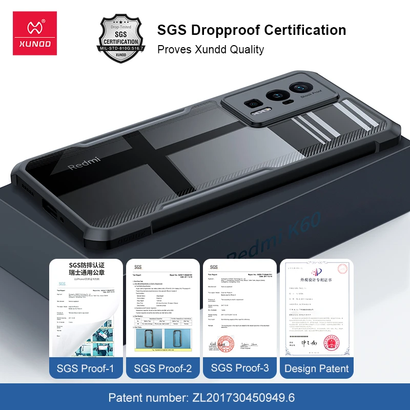غطاء خلفي مقاوم للصدمات لـ Redmi K60 Pro ، مضاد لبصمات الأصابع ، وسائد هوائية ، غلاف ، حماية شاشة معززة