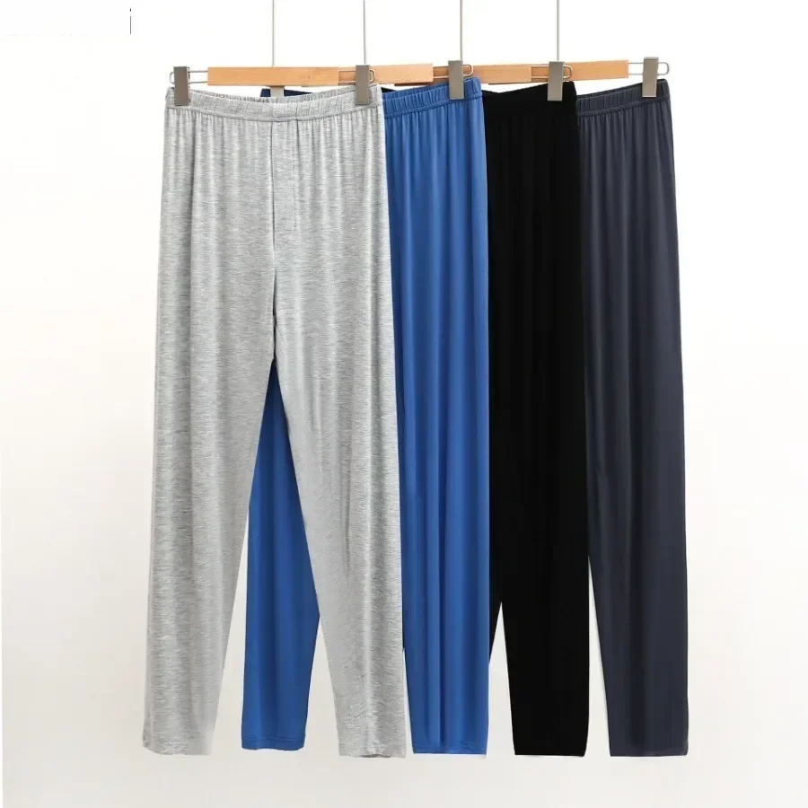 

Spring Autumn Men's Modal Home Wear Pajamas Pants Loose Large Size Breathable Comfortable Sleepwear Trousers Man Casual Pants