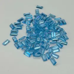 Baguette Cut Swiss Blue Topaz Stone Natural Marquise Oval Pear Blue Topaz Stone