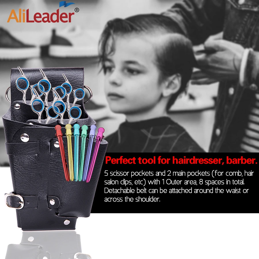 

Профессиональная поясная сумка-кобура для парикмахерских инструментов: ножницы, расчески, принадлежности для салона красоты