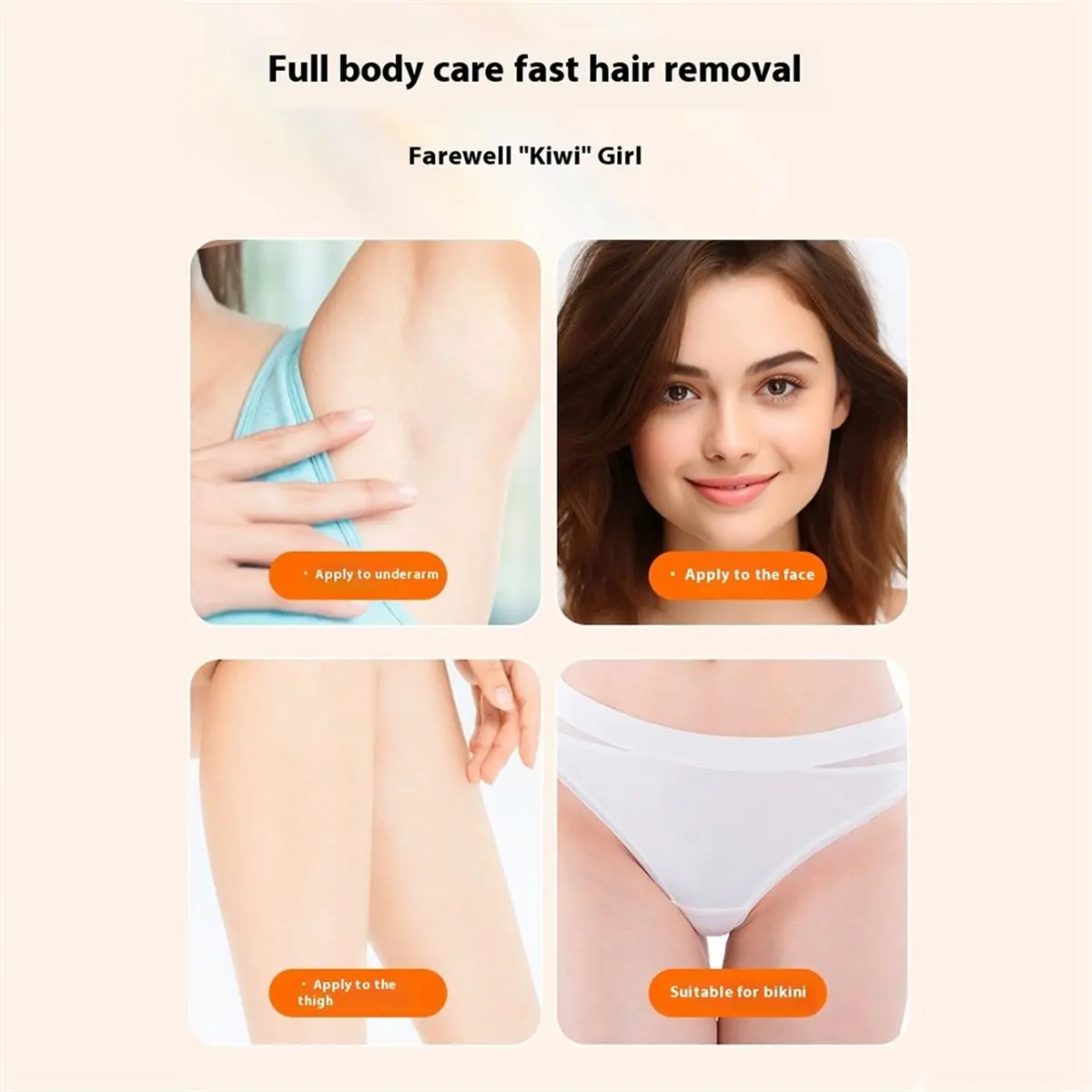 popop Women'S Body Hair Remover Universal Painless Electric Shaver Portable Body Hair Remover